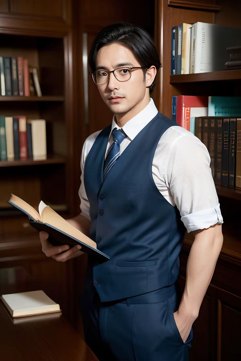 蓝光：我输了，输在我的执着。氛围感拉满 儒雅职场风 儒雅书斋风