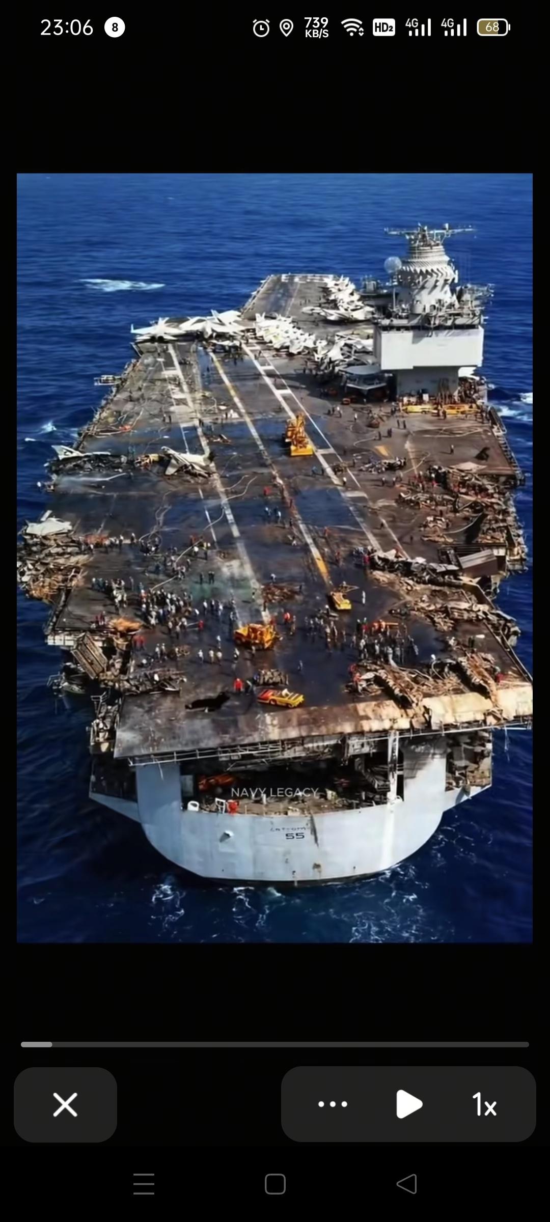 3月17号消息，在中东晃悠的美军“福特”号航母船员接到通知，说他们的活儿很可能要