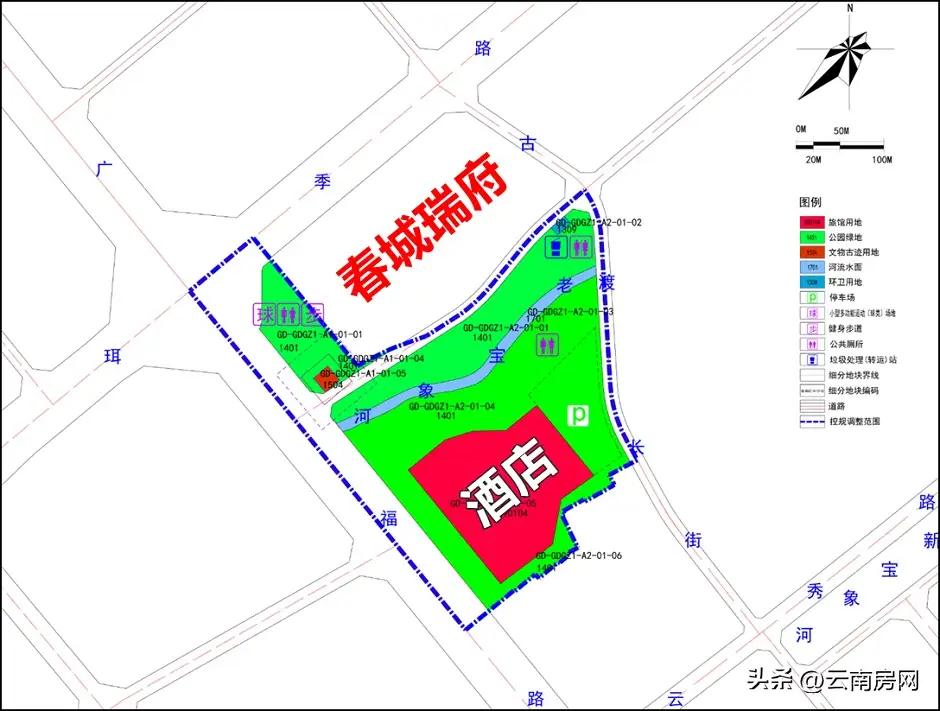 官渡古镇旁边的商业酒店用地，据说是签希尔顿酒店，但是得找投资方。
官渡区的酒店在
