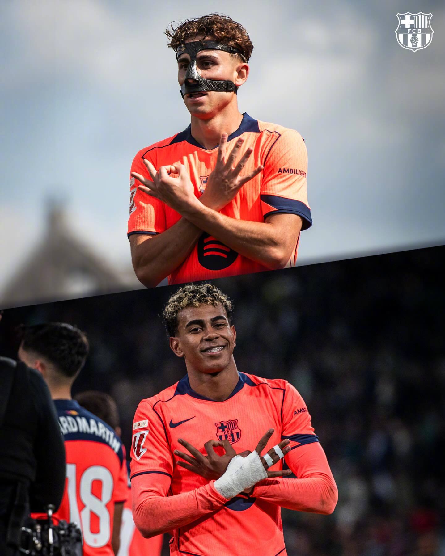 🥹不仅仅是一家俱乐部，还是幸福的大家庭⚽费尔明破门后做出了亚马尔的304庆祝姿