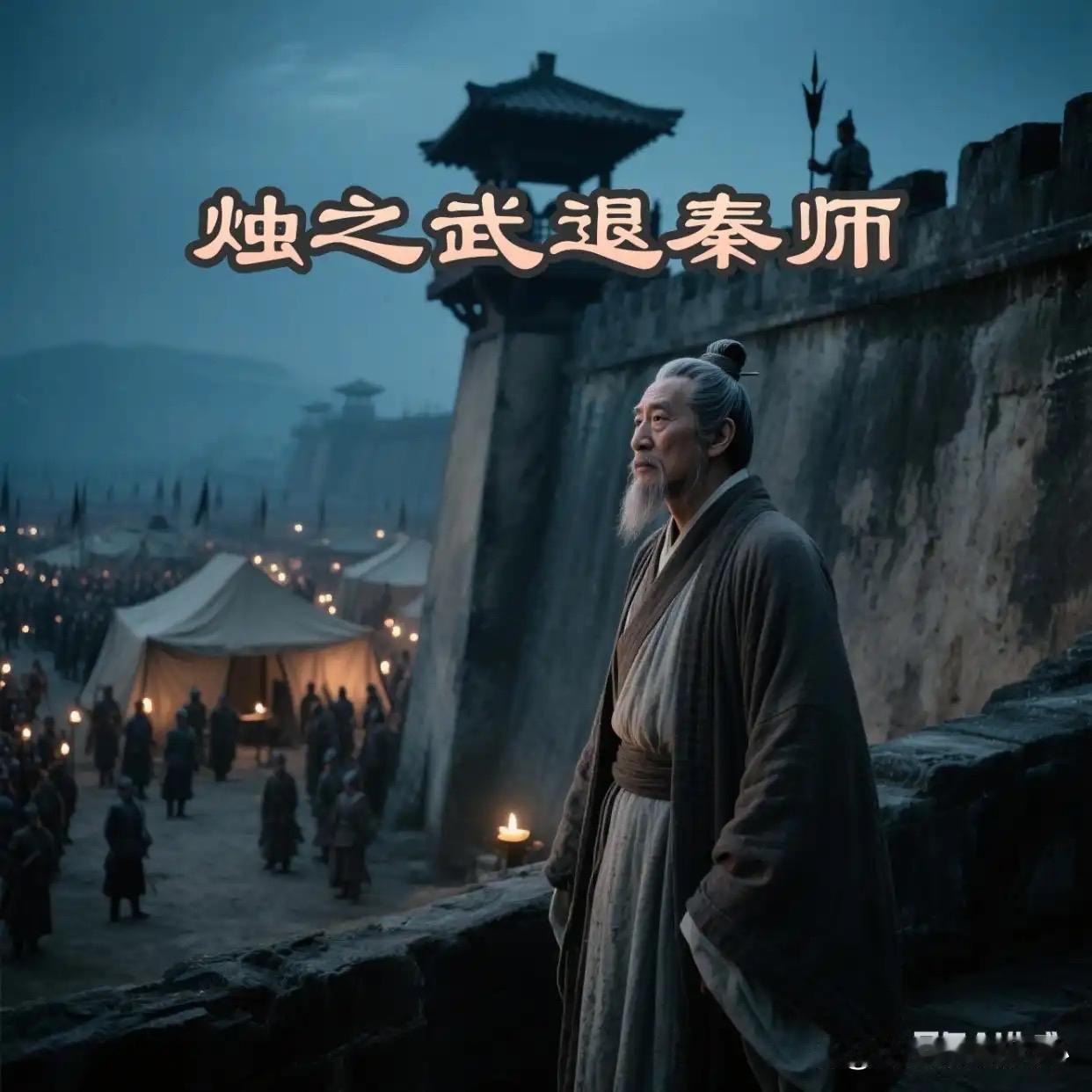 烛之武凭三寸之舌夜缒出城，不费一兵一卒便瓦解秦晋联盟，保全郑国。《左传》里的外交