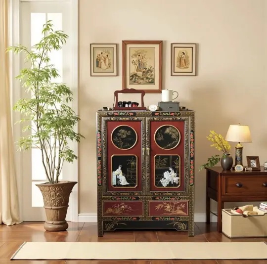 百宝嵌玉石柜+中式落地屏风收官之战，速来