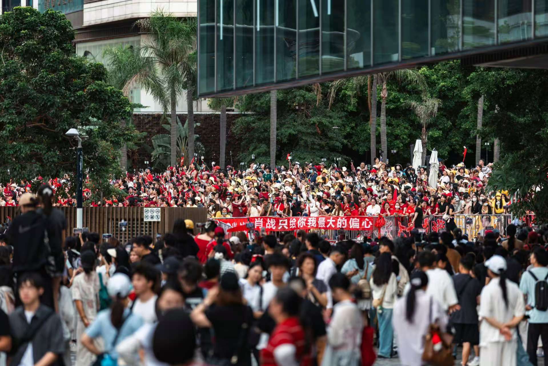 一片红色灯海太震撼了，完美诠释了双向奔赴的爱意！8月19日七夕，肖战作为YSL护