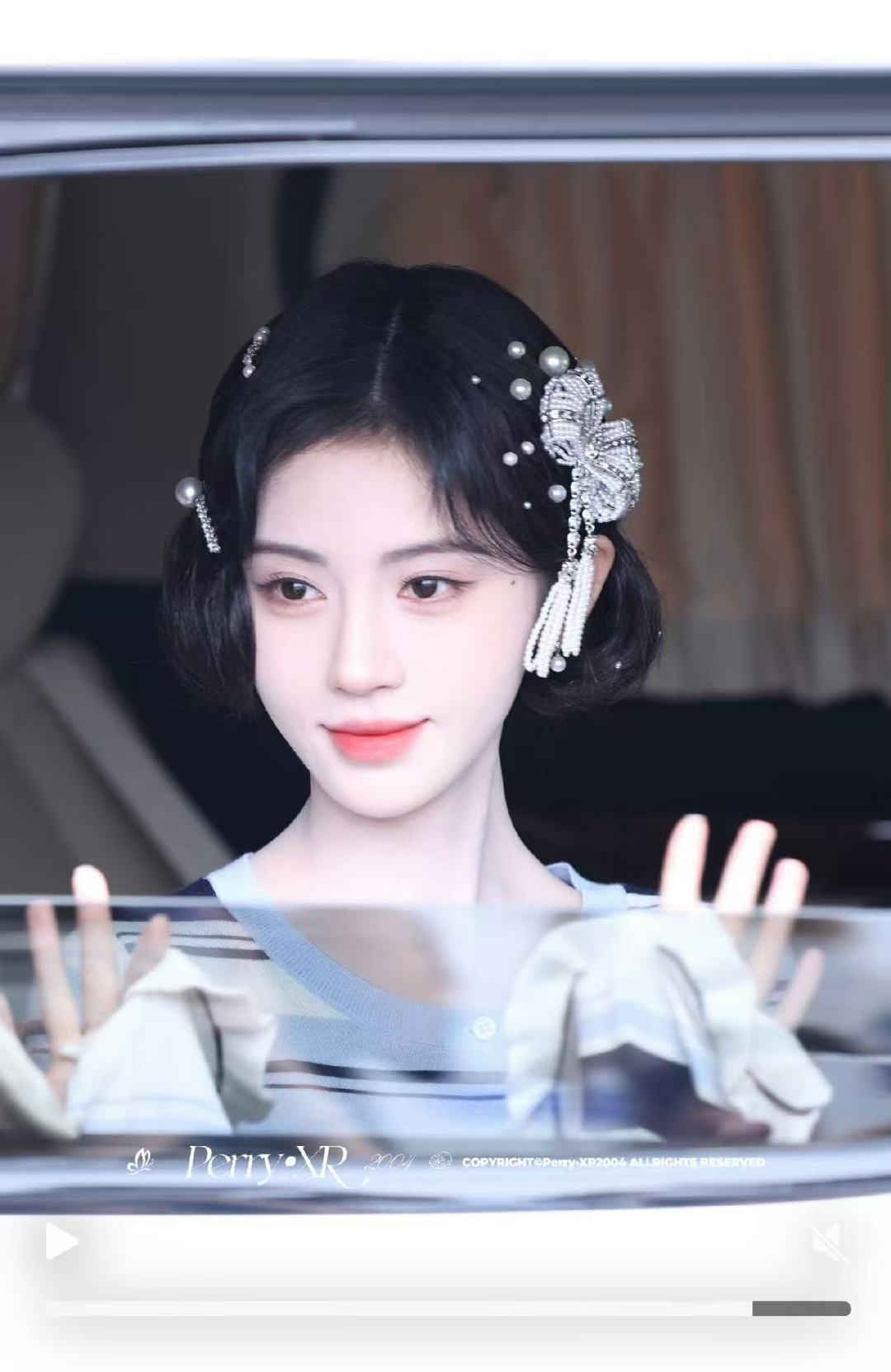 鞠婧祎万花世界珍珠发饰鞠婧祎美人一大跳鞠婧祎万花世界珍珠发饰有～好绝的一张脸！！