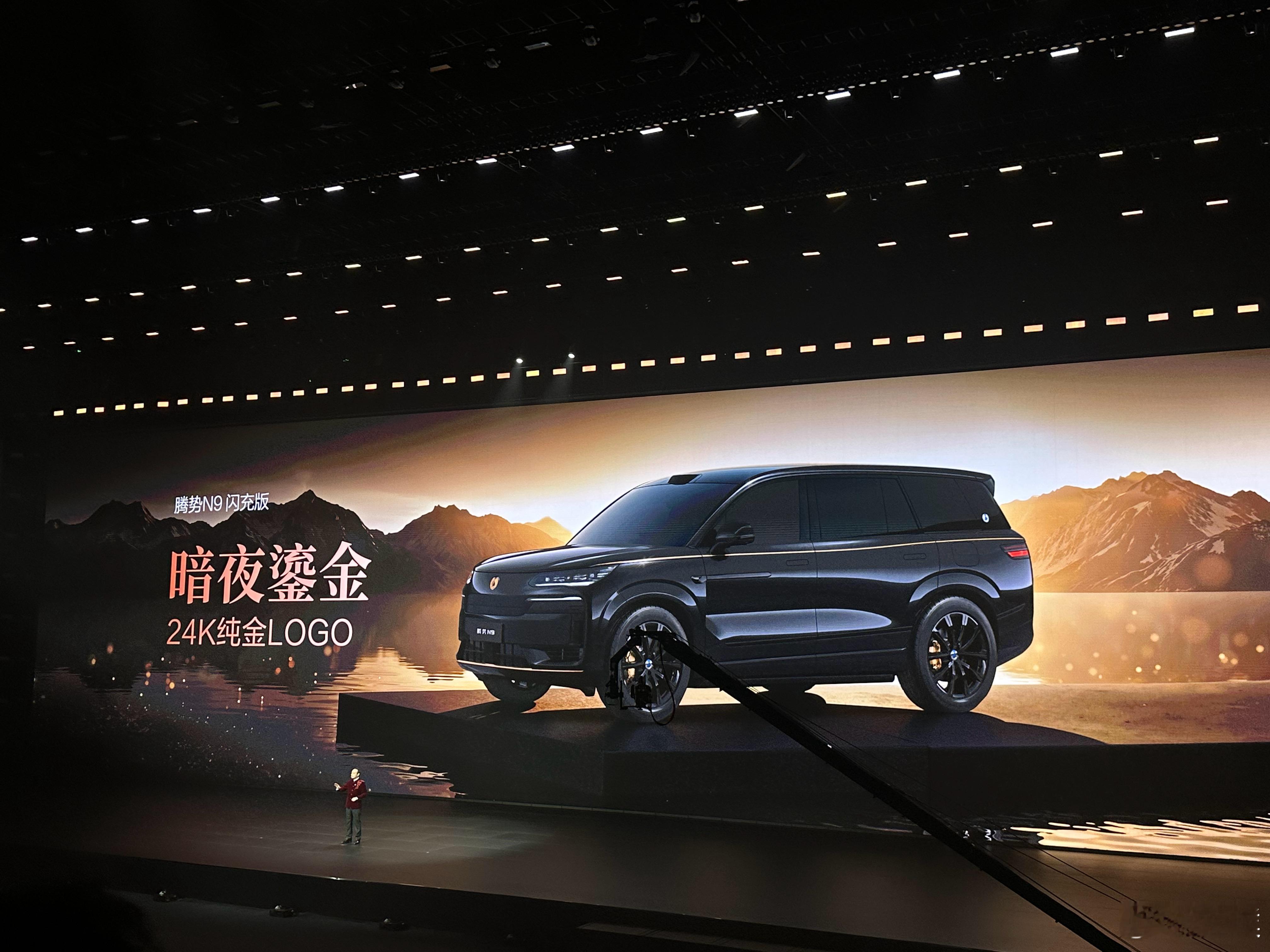 腾势N9闪充版也出了24K纯金的LOGO