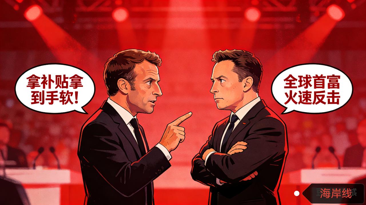 正面互怼！马克龙炮轰马斯克：拿补贴拿到手软！全球首富火速反击
 
法新社2月11
