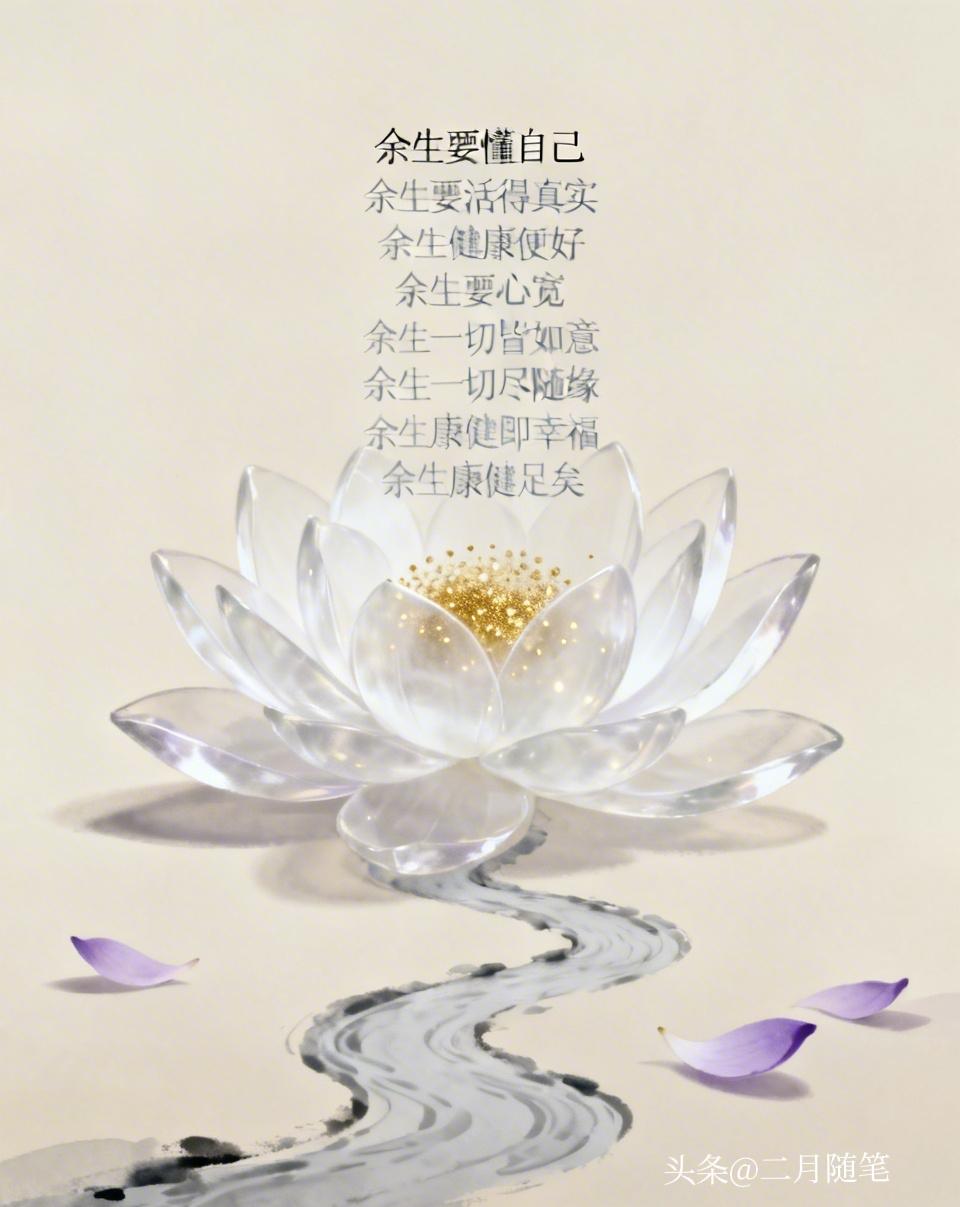 友友说的太对了，太赞了。
往后余生
不求事事如意，只愿件件无悔
不盼人人都懂，只