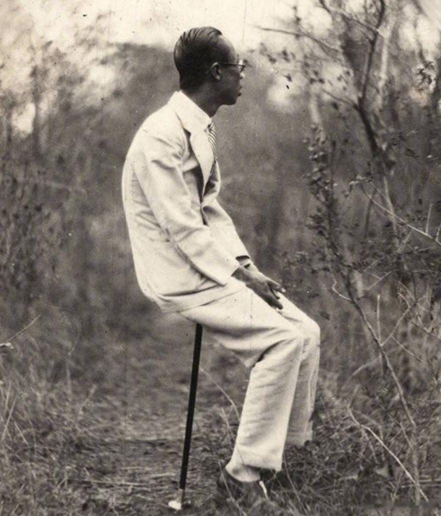 原来溥仪不是坐在棍子上，1920年代，溥仪坐在文明棍上发呆。 ​​​
