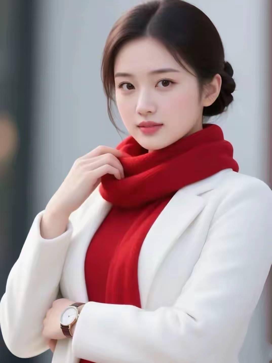 优雅红白搭配，气质女神范儿！🌹💃