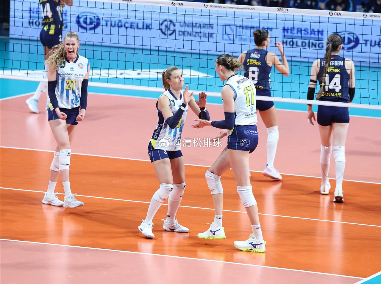 【技术统计】2025-2026欧洲女排冠军联赛1/4决赛第二回合土耳其费内巴切3