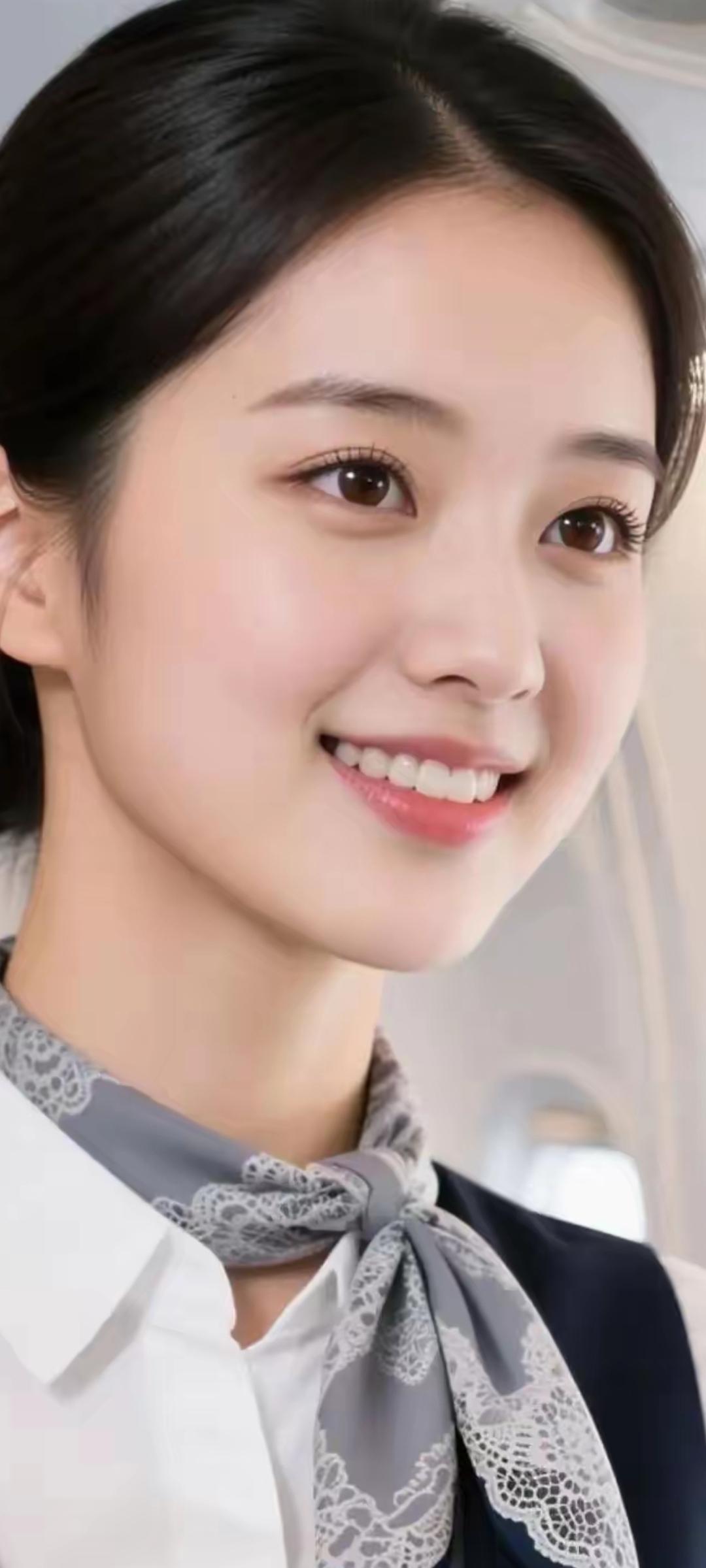 微笑的空姐，温柔如春风，温暖如阳光。