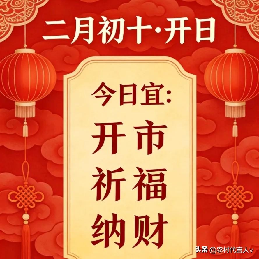 今日农历二月初十是“开日”，牢记最不能做的6件事，记得告诉家人。
 
“二月初十
