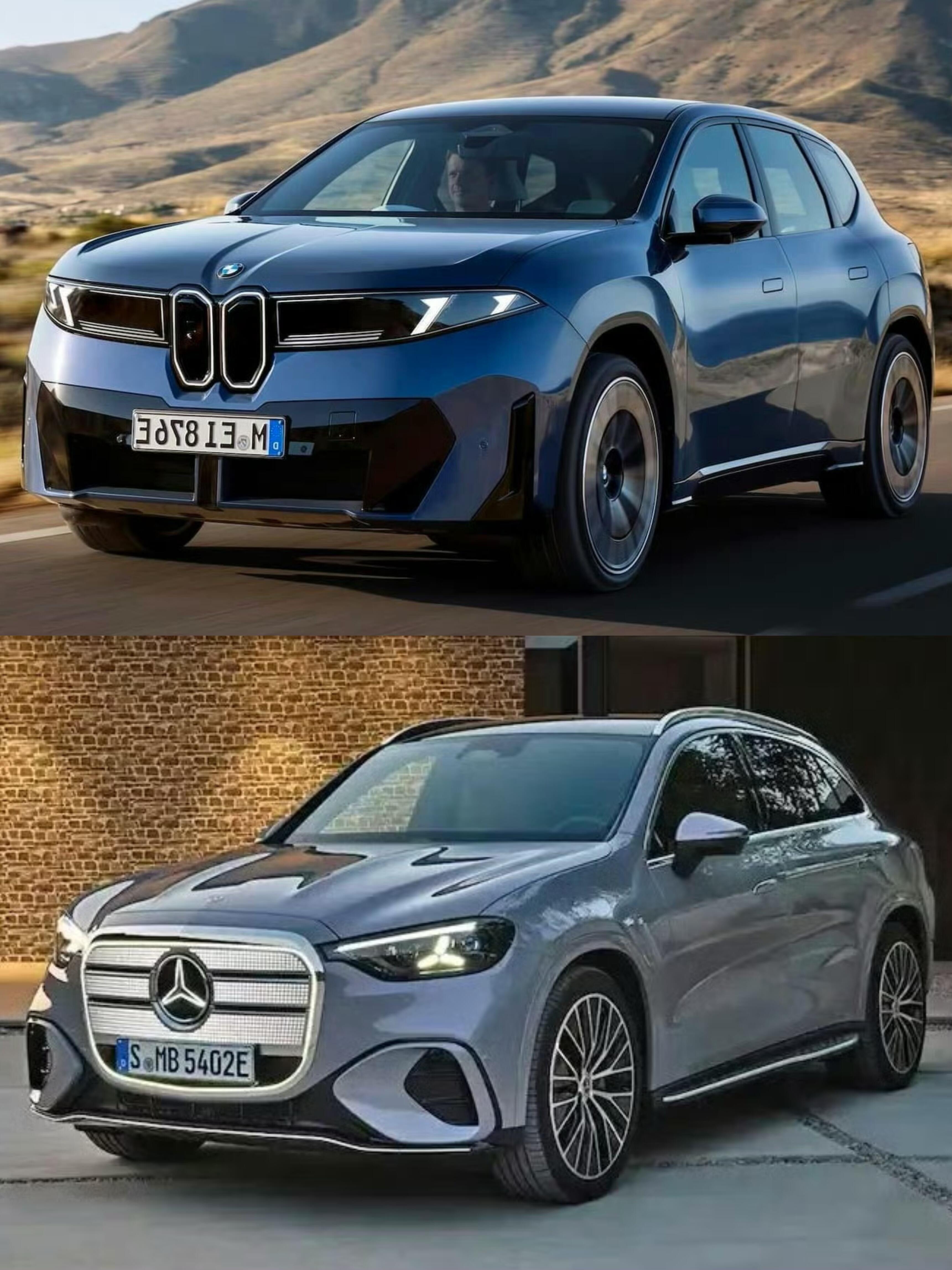 奔驰的中型纯电SUV 奔驰GLC纯电也发布了， 这个造型如何？和宝马iX3 对比