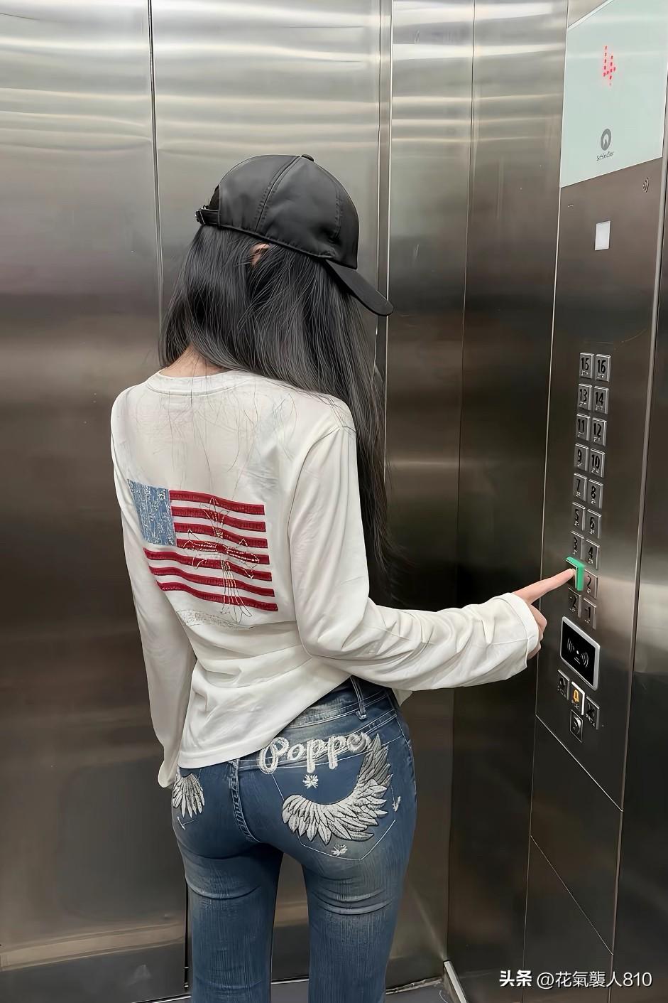美女穿搭分享。