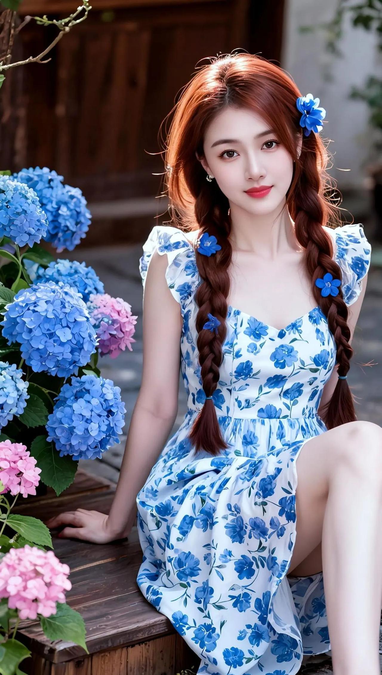 抖音ai创作 女人花 颜值 氛围感美女 治愈系笑容