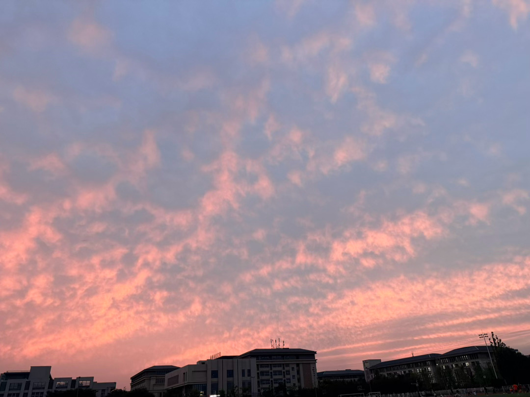 校园的时光总是短暂而轻松的。在校园里看落日，有人知道这是哪个学校吗？