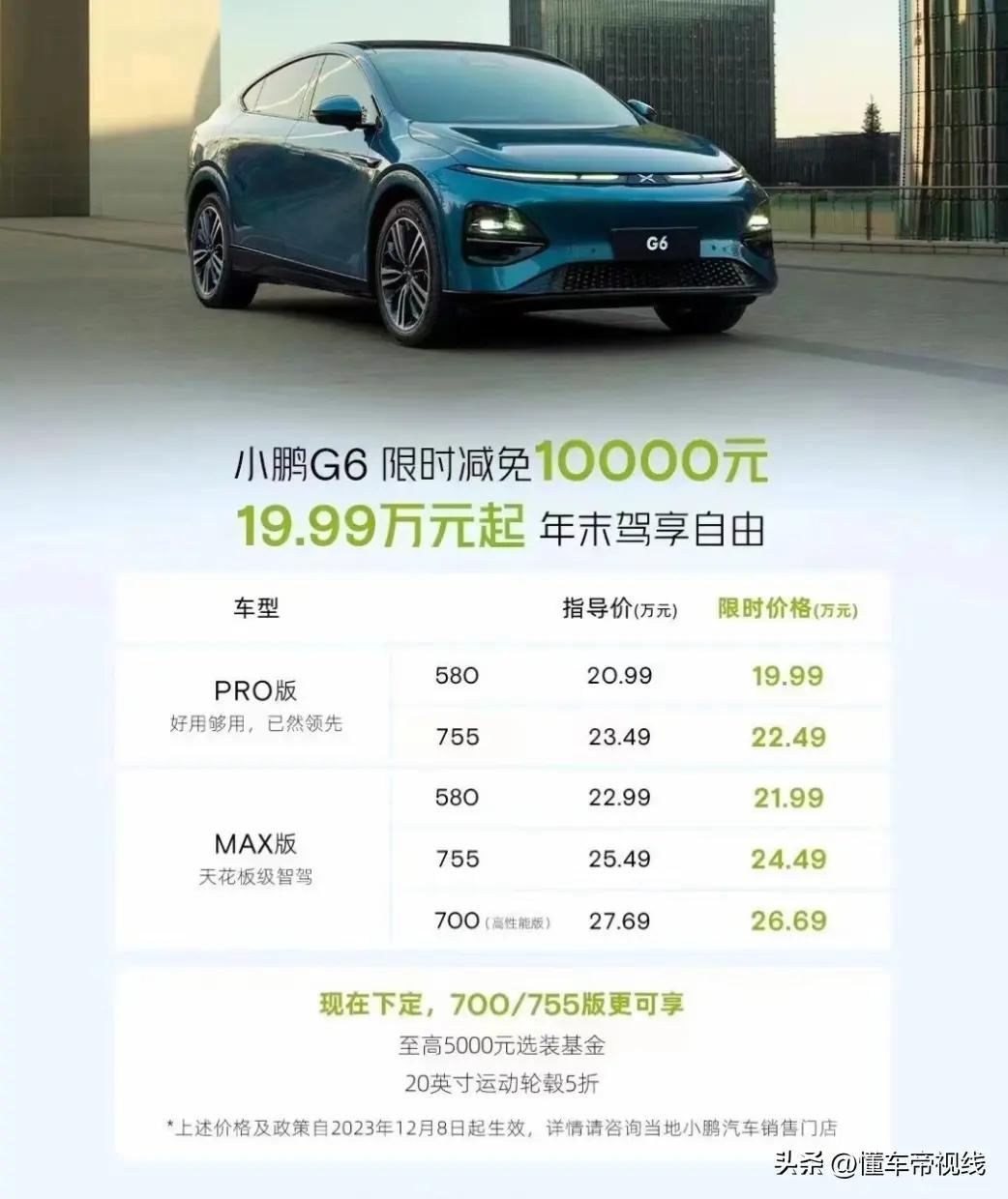 年底各大新能源厂商到底会不会降价来抢市场呢？从小鹏的动作来看，就连销量第一的G6