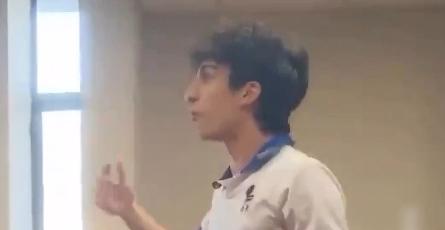 美国罗格斯大学一名犹太学生当众打断以色列国防军士兵的校园演讲，引用祖母在大屠杀中