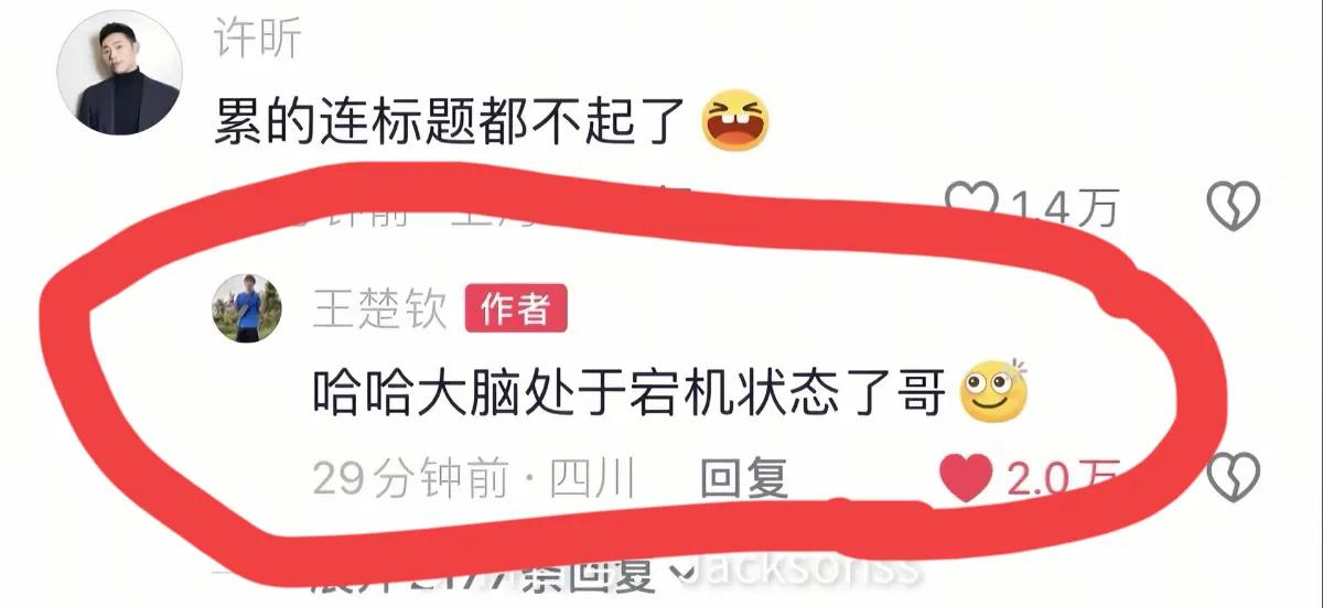 王楚钦在抖音发国乒大合照了
但是有人注意到吗?
他回复许昕的这句话让人太心疼:大