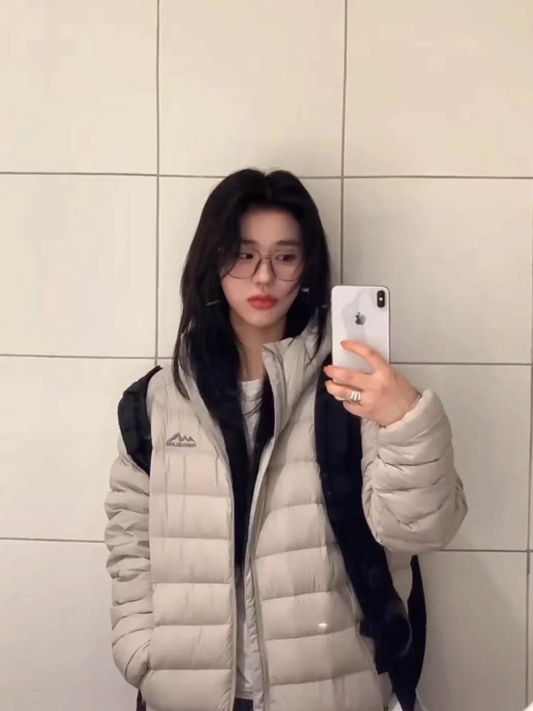 灰白像素韩系连帽外套！软糯轻便过冬🧩