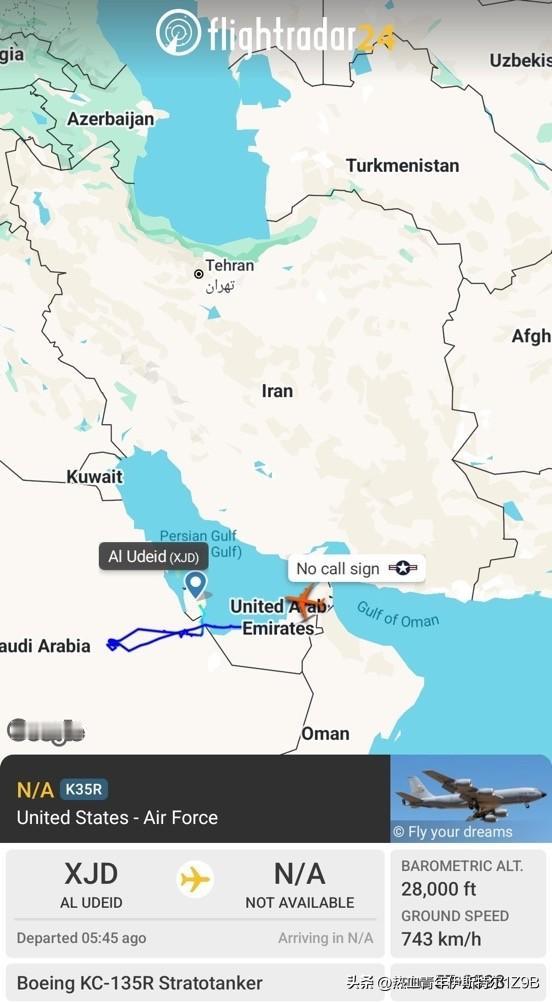 今天早上，这架 KC-135R 同温层加油机（57-2598）前往“亚伯拉罕·林