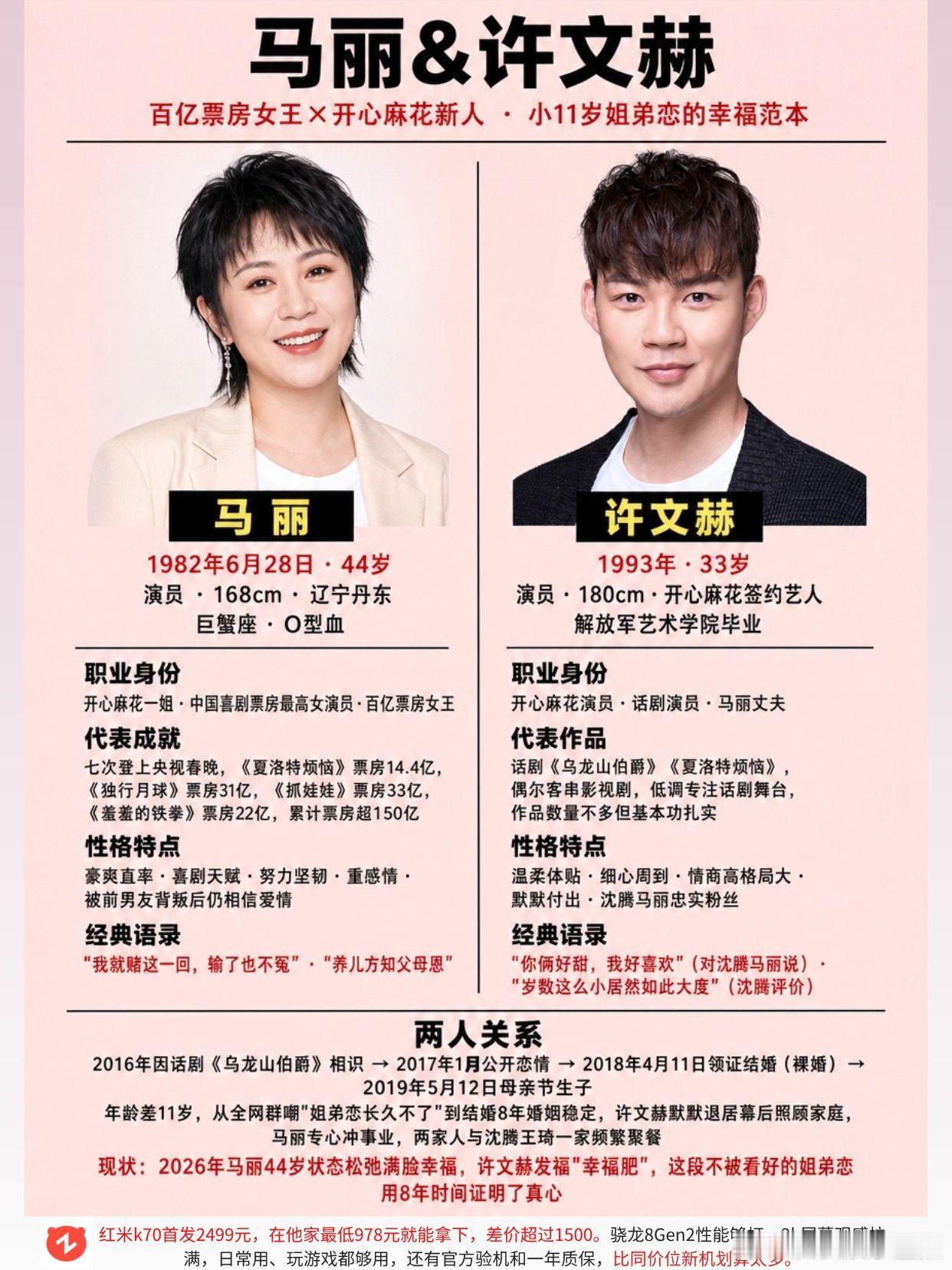 不知为什么好想笑。马丽 许文赫 感情 姐弟恋 ​​​