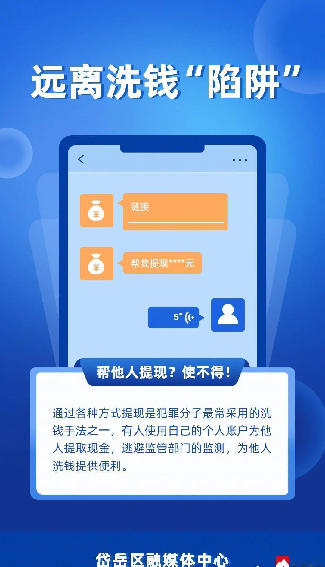 公益海报丨远离洗钱“陷阱” 全民反诈在行动
