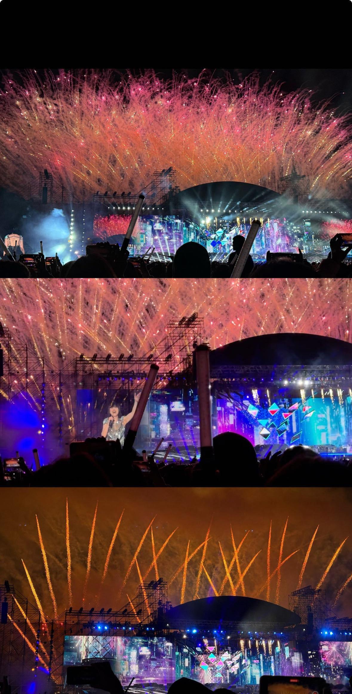 #杨千嬅放烟花等到真烟花# 昆明演唱会上，杨千嬅《放烟花》恰逢真烟花绽放。这是巡