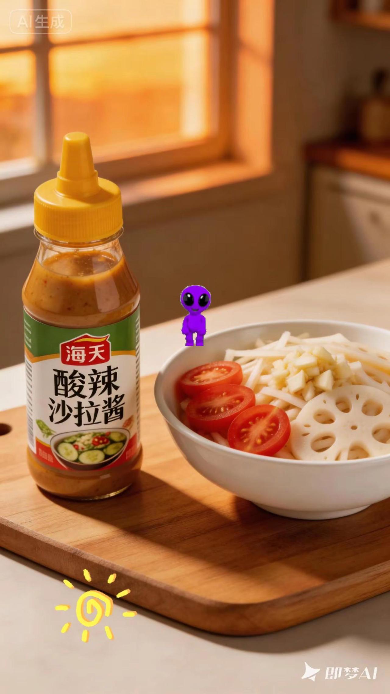 【家常凉拌】海天酸辣凉拌汁家常凉拌专用