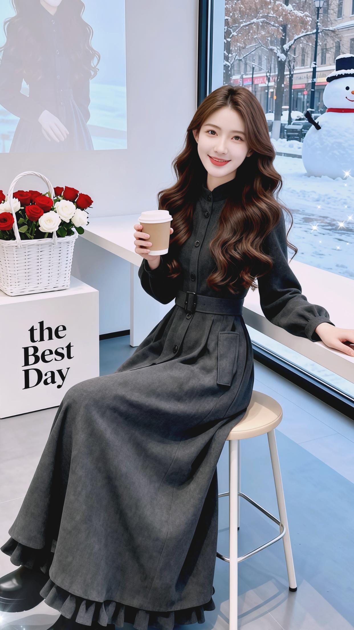 穿搭 时尚 灰色系 连衣裙 新年战袍