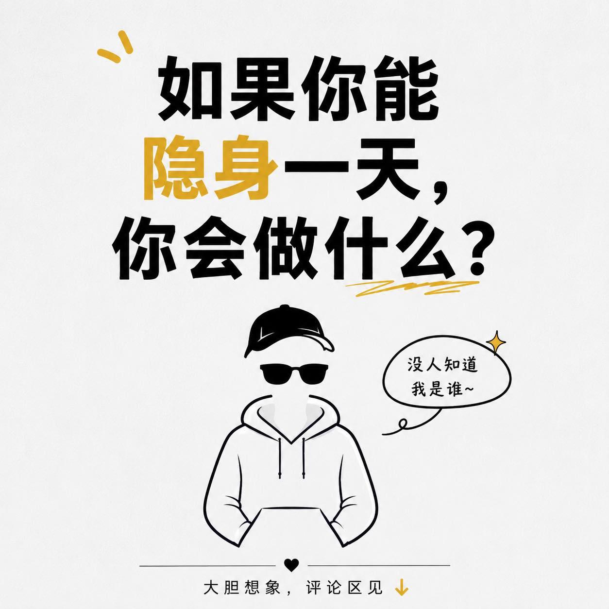 倘若你能隐身一天，你会去做些什么？