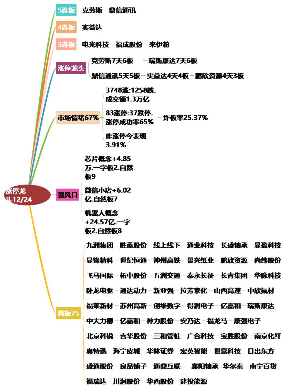 12月24日涨停龙头复盘！股票