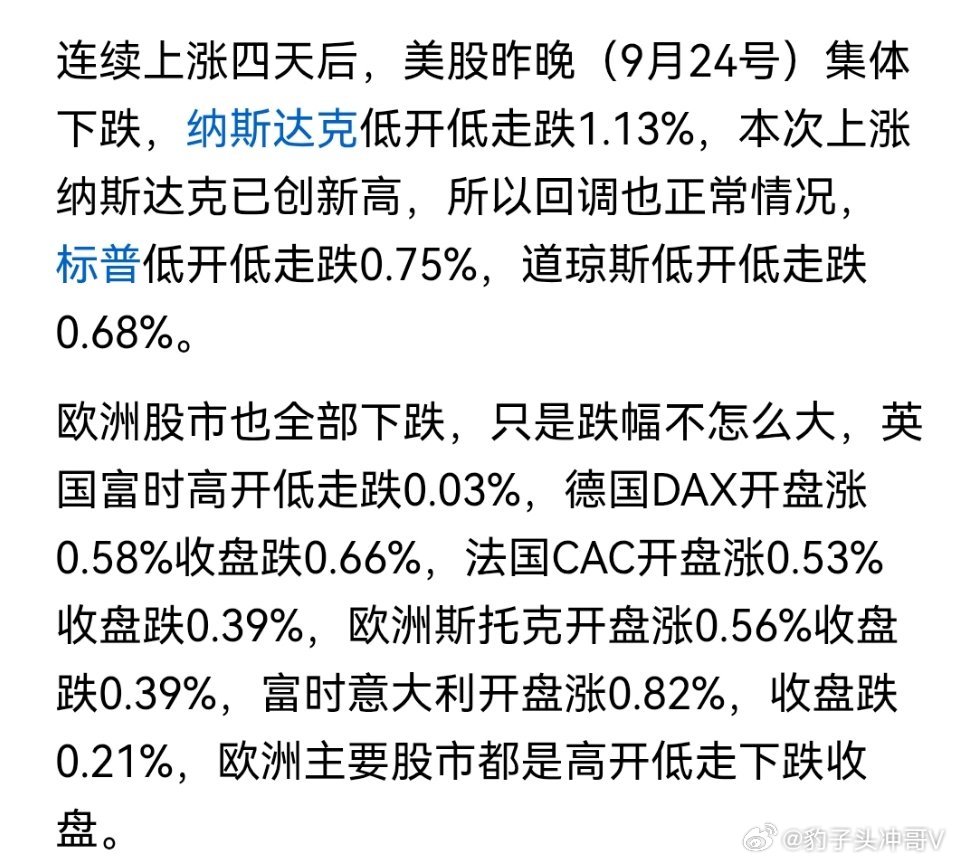 欧美股市昨晚全线下跌，半导体、光通信、纳米领跌，中概股跟跌！ ​​​
