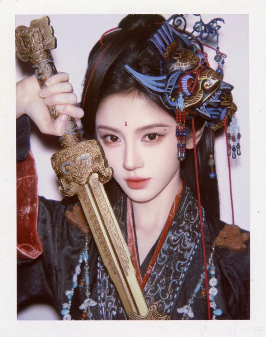 鞠婧祎撕拉片又上新了、鞠婧祎撕拉片神图有了复古撕拉片风格再出新作，鞠婧祎撕拉片又