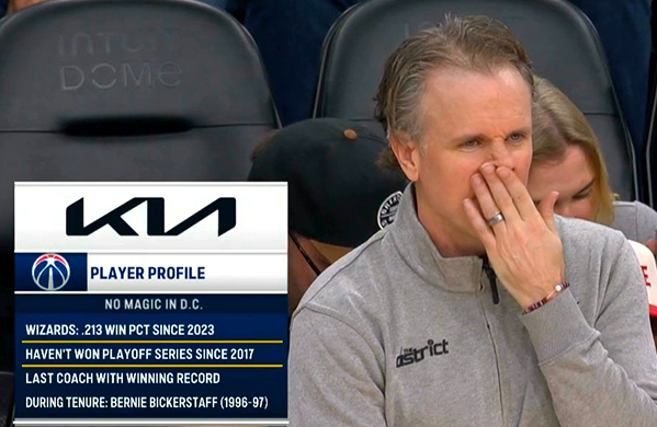 ▲奇才上一次赢下季后赛系列赛还是在2017年 NBA