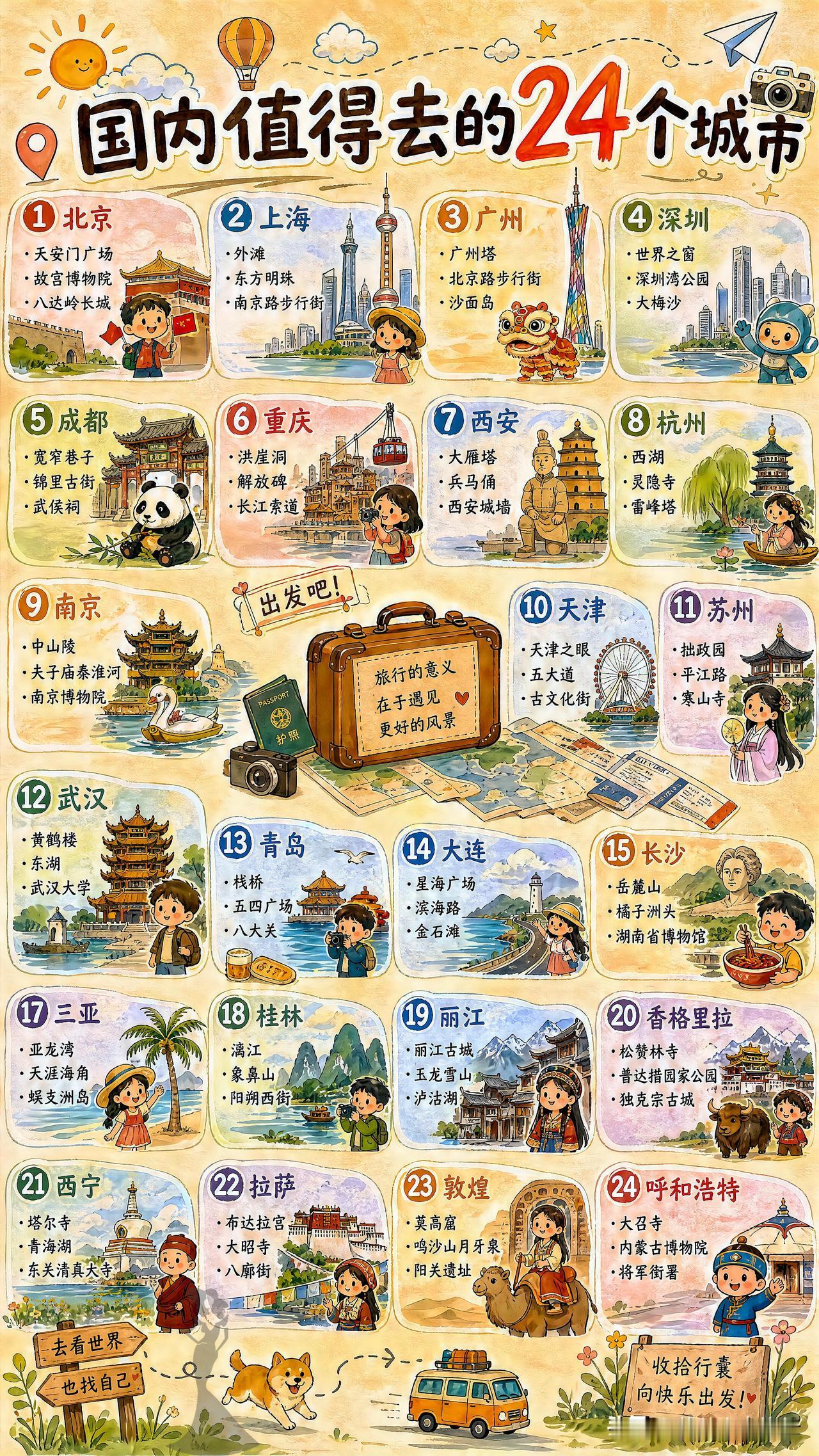 一生必去的24个国内城市｜看看你去过多少座旅游必去榜 八大旅游景点 
北京｜故宫
