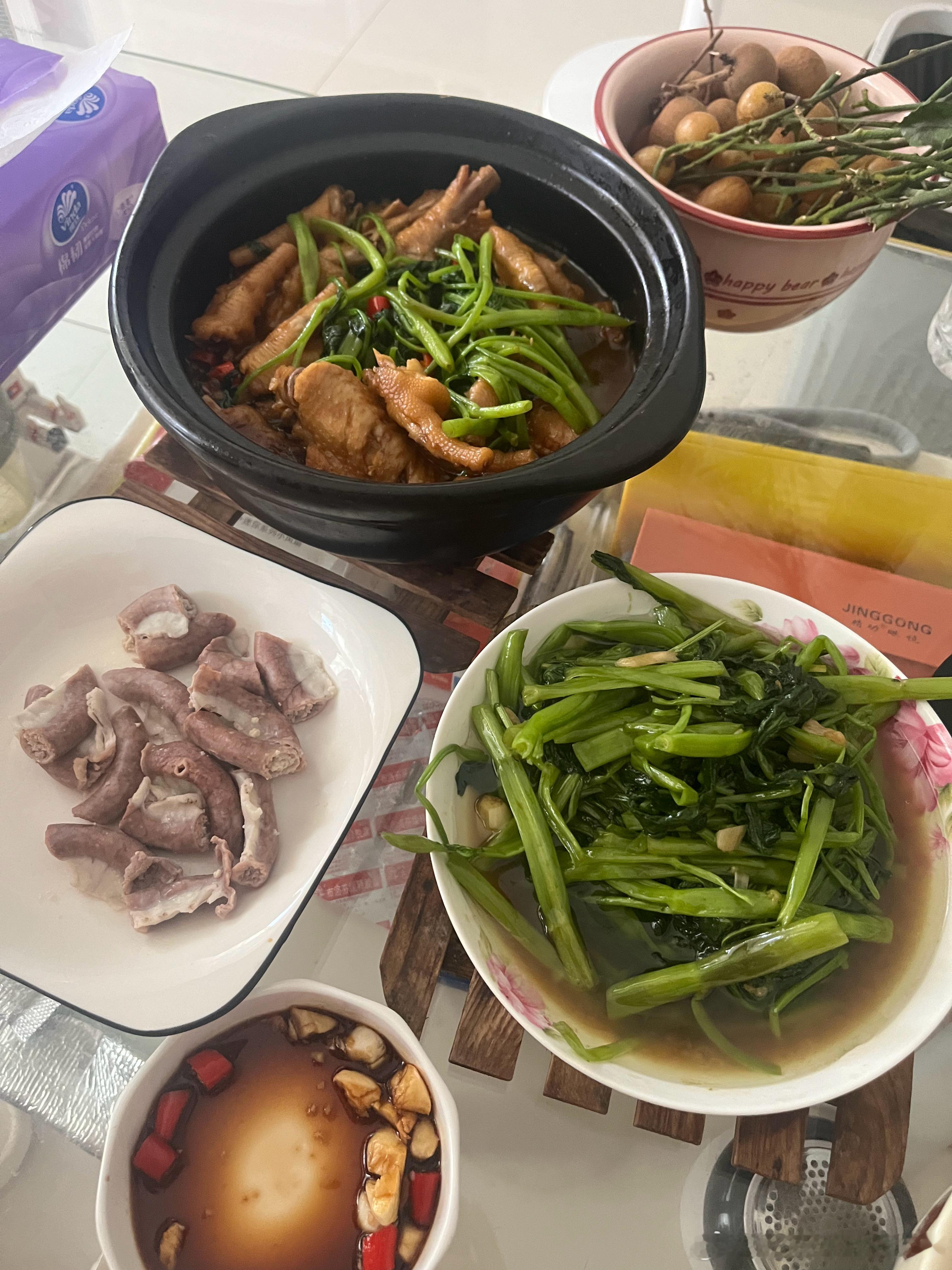 好久没有自己做饭了，根本没什么精力