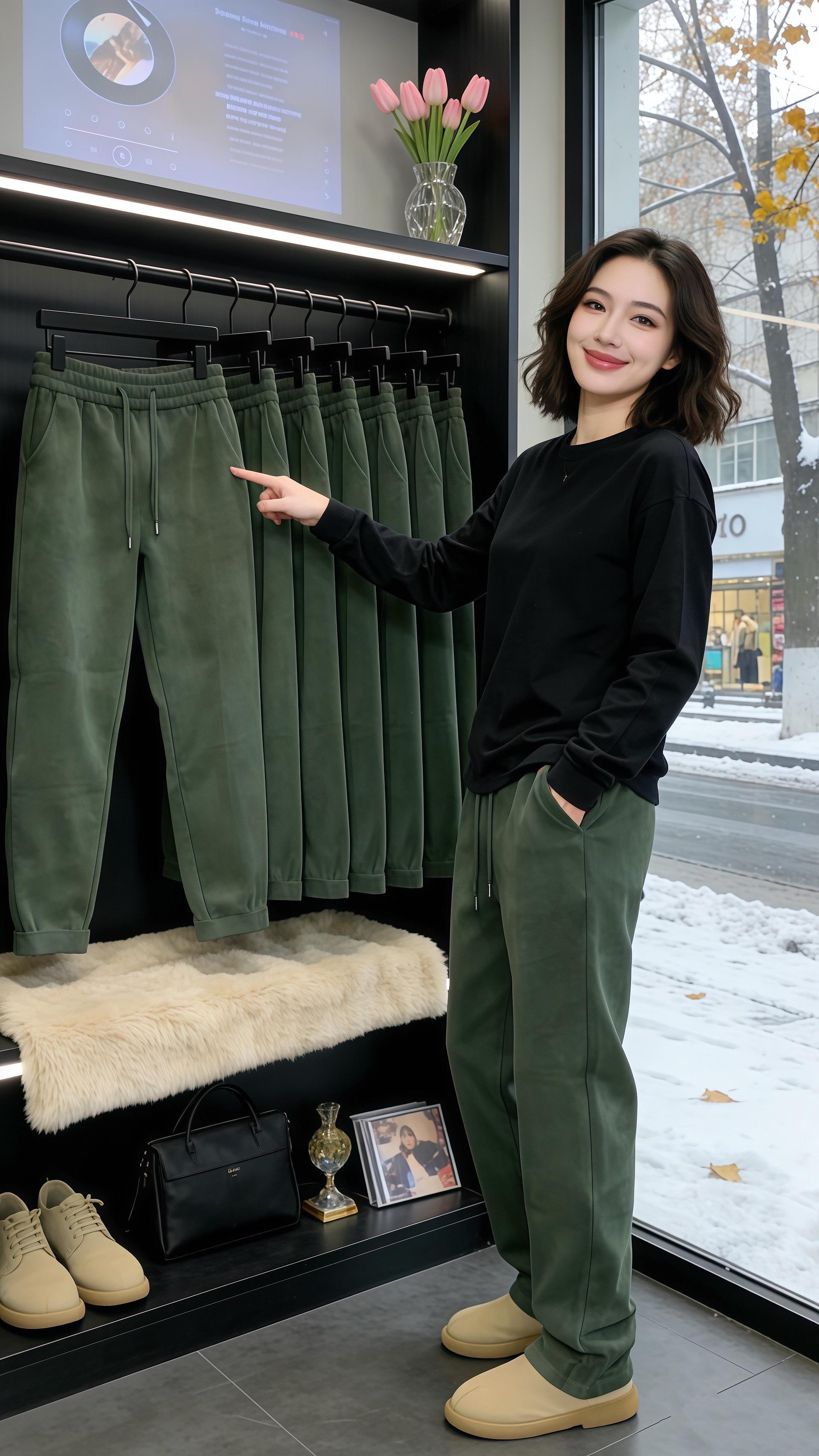 雪粒扑在服饰店的落地玻璃上时，皓明抬眼撞见许妍。她穿的黑色针织衫肌理衬...