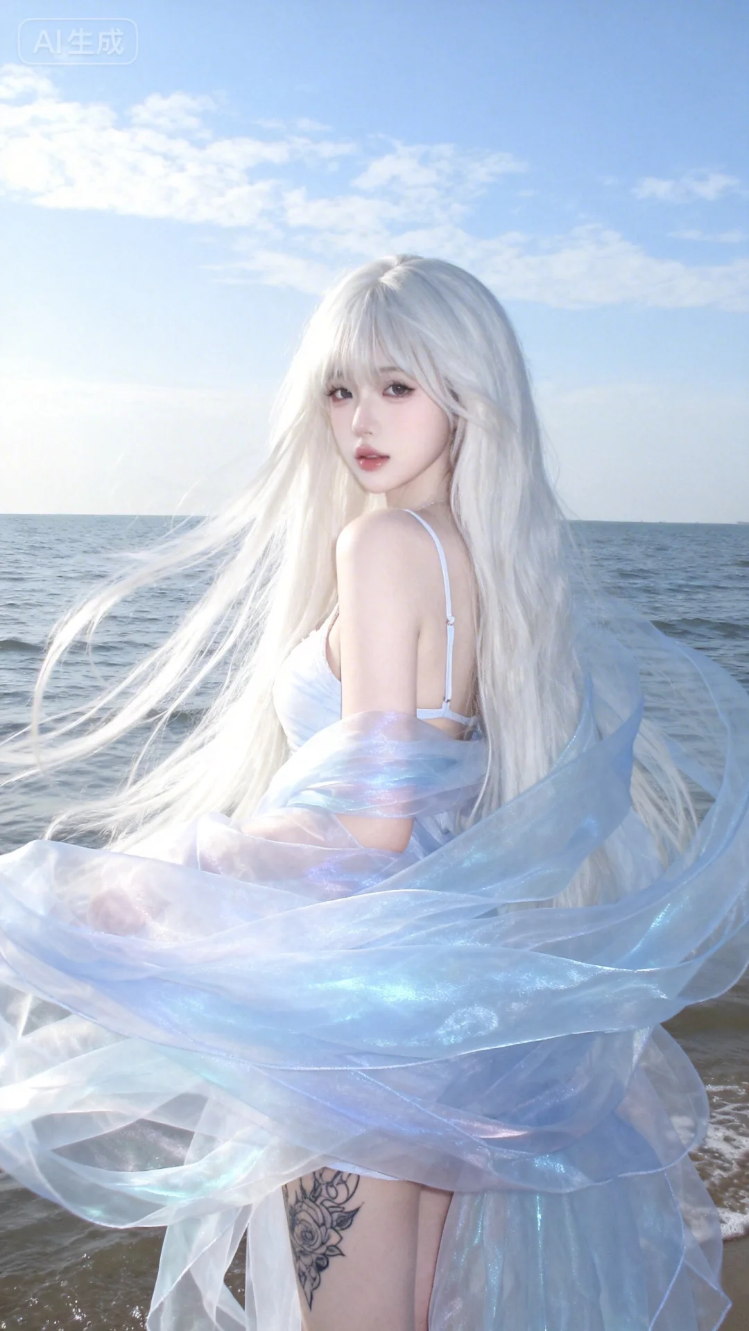 一位长发及腰、模样似洋娃娃般可爱的女生。构图随意却尽显生活中的绚丽日常...