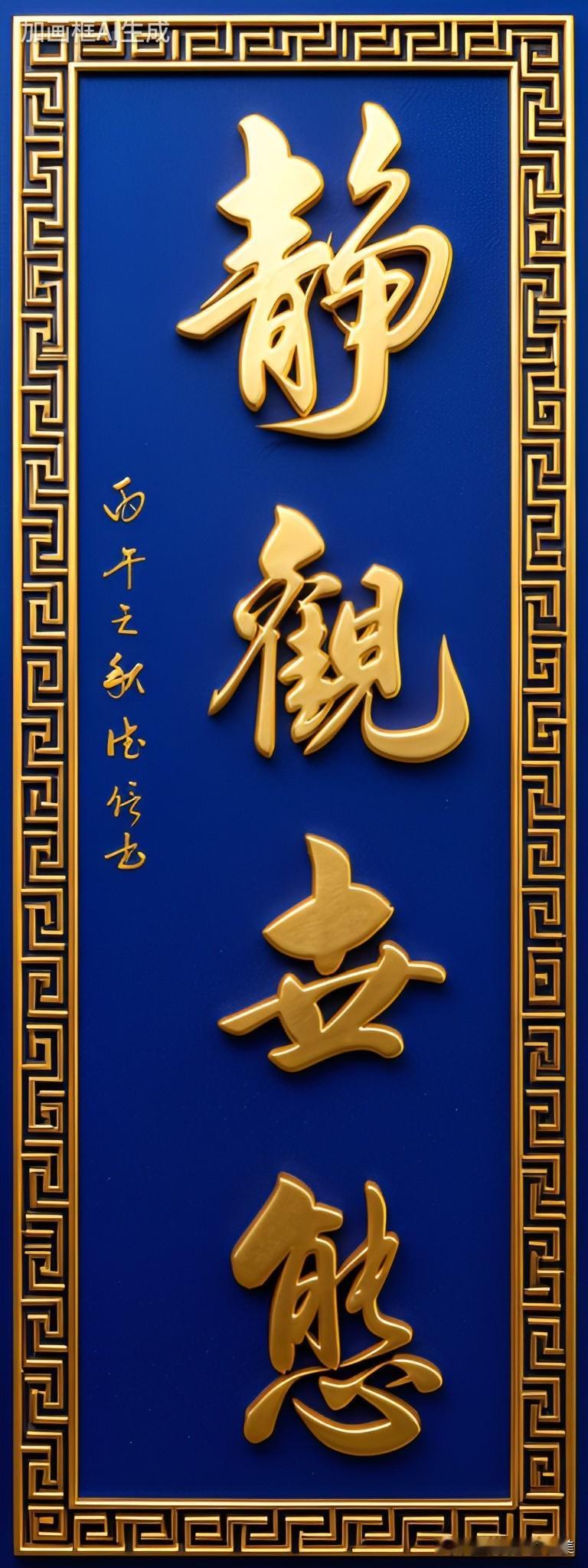 今日书法
静观世态
