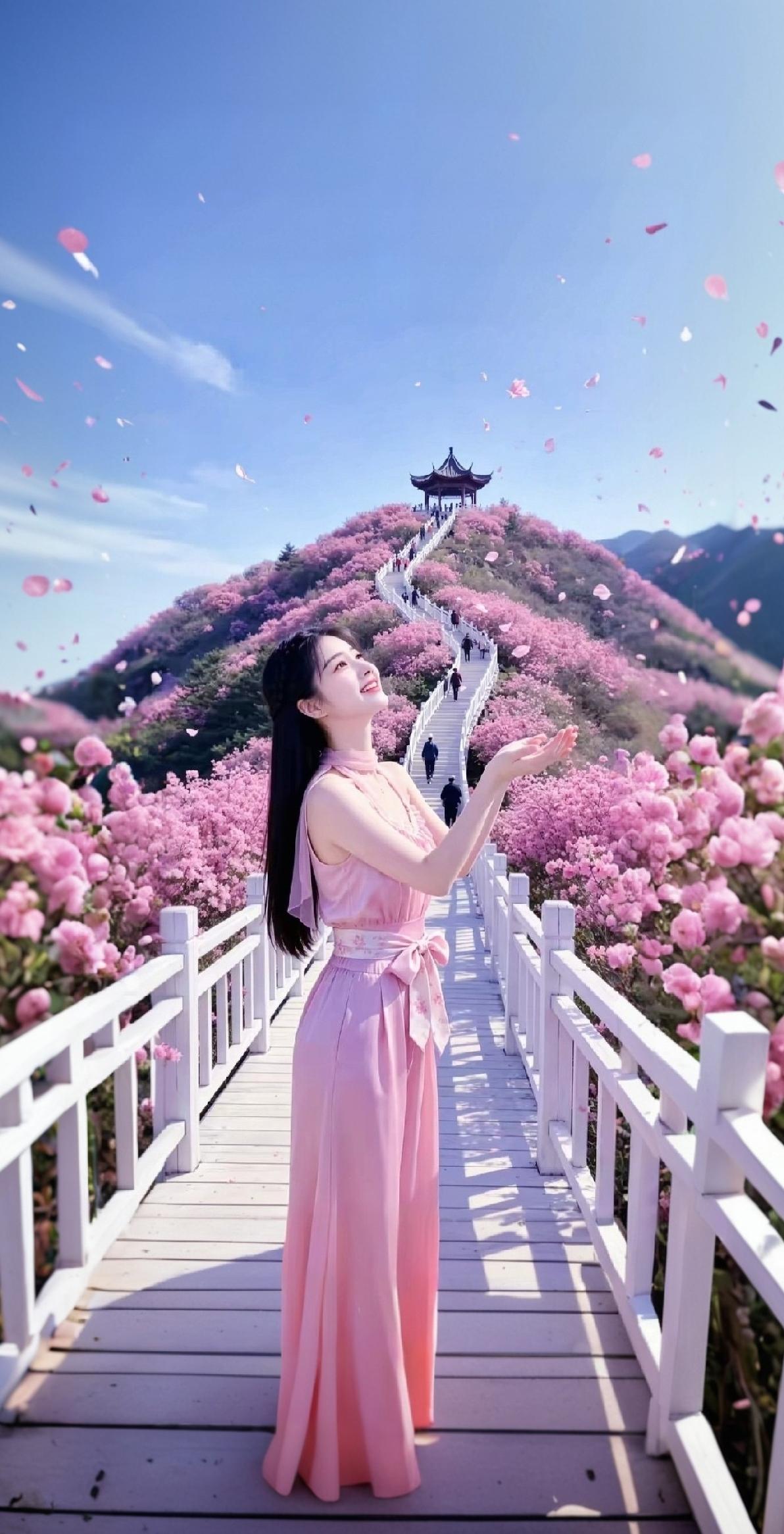 漫步在粉色的花海中，感受大自然的浪漫与宁静。🌸🍃
