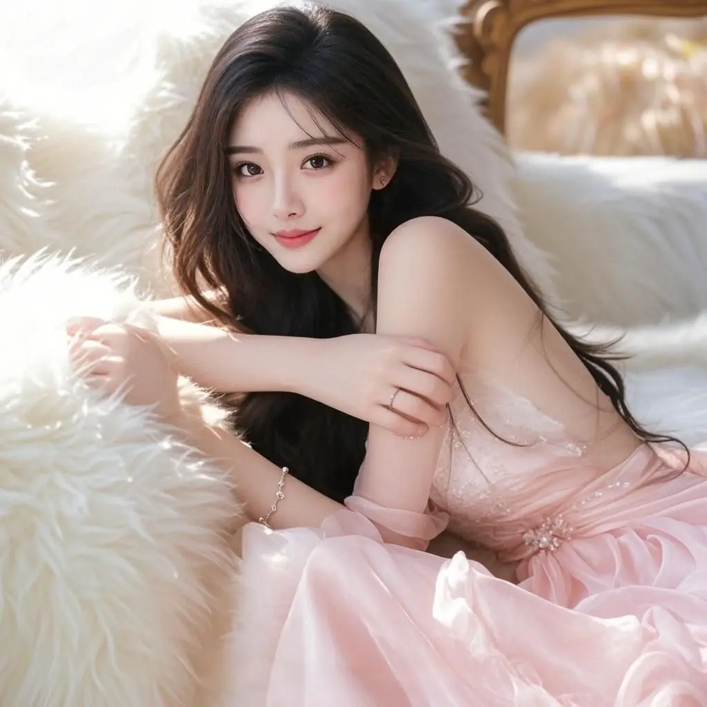 柔粉居家照 原来ai写真可以这么美  谁拍谁好看 美出高级感