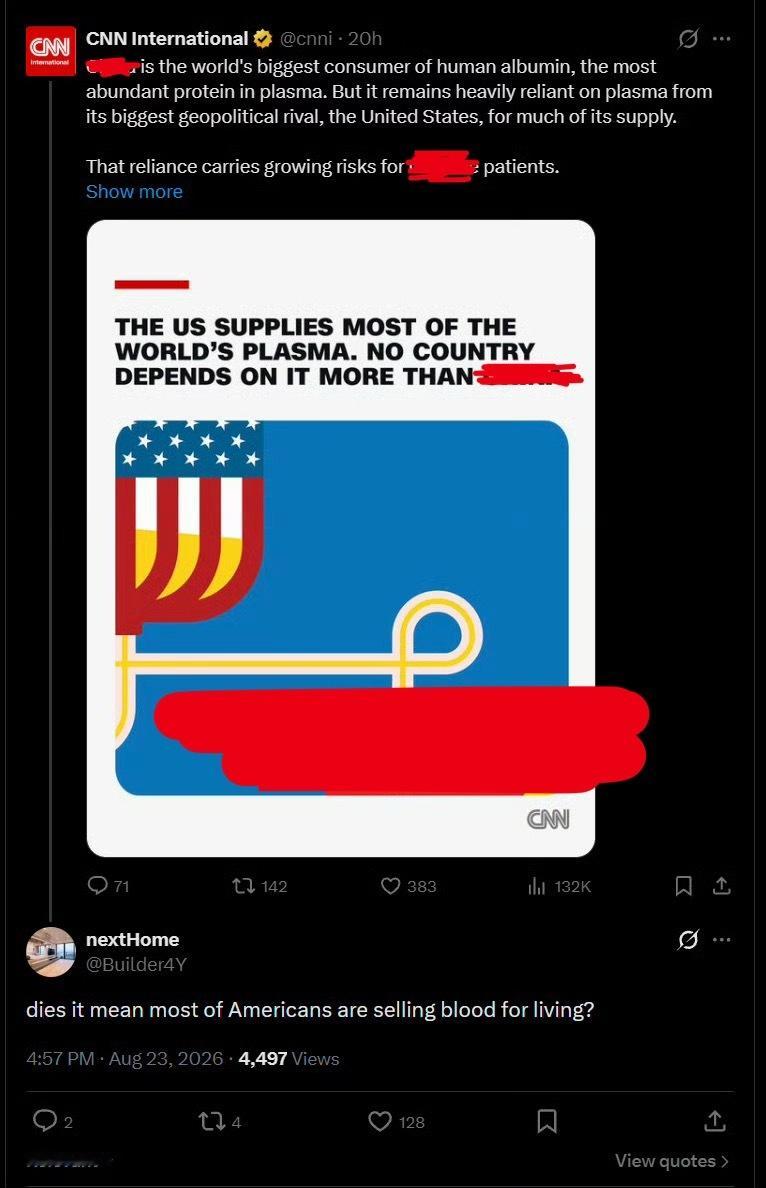 🔻网友分享：CNN沦为牢A媒体是很多人没有想象到的。🔻什么叫“美国成为全世界