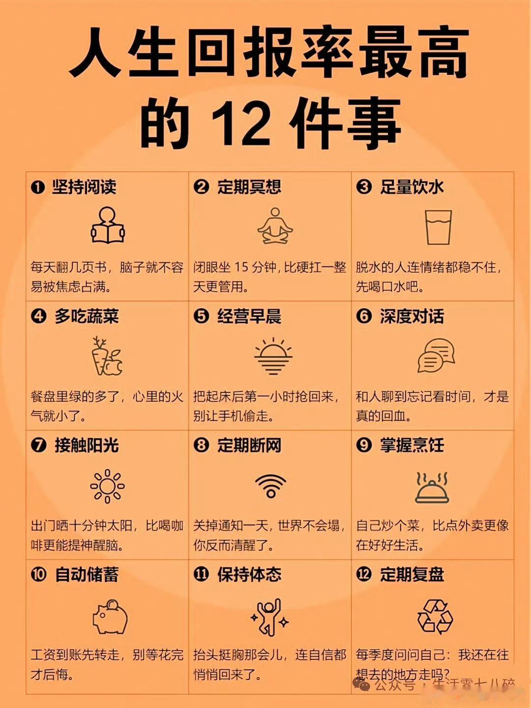 人生回报率最高的12件事 