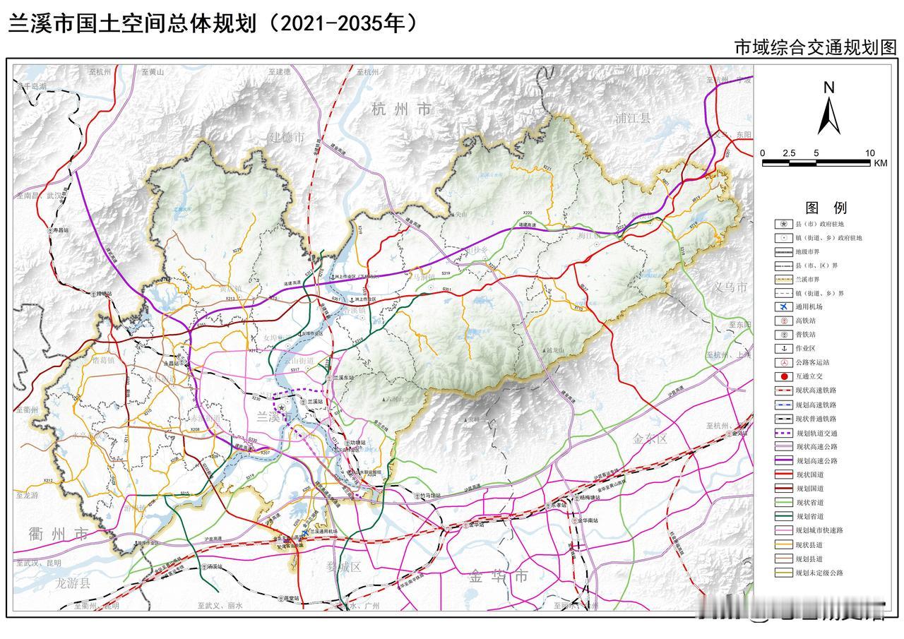 兰溪市高铁交通规划
目前，兰溪市境内有金建城际高铁和附属兰溪东高铁站。
根据兰溪