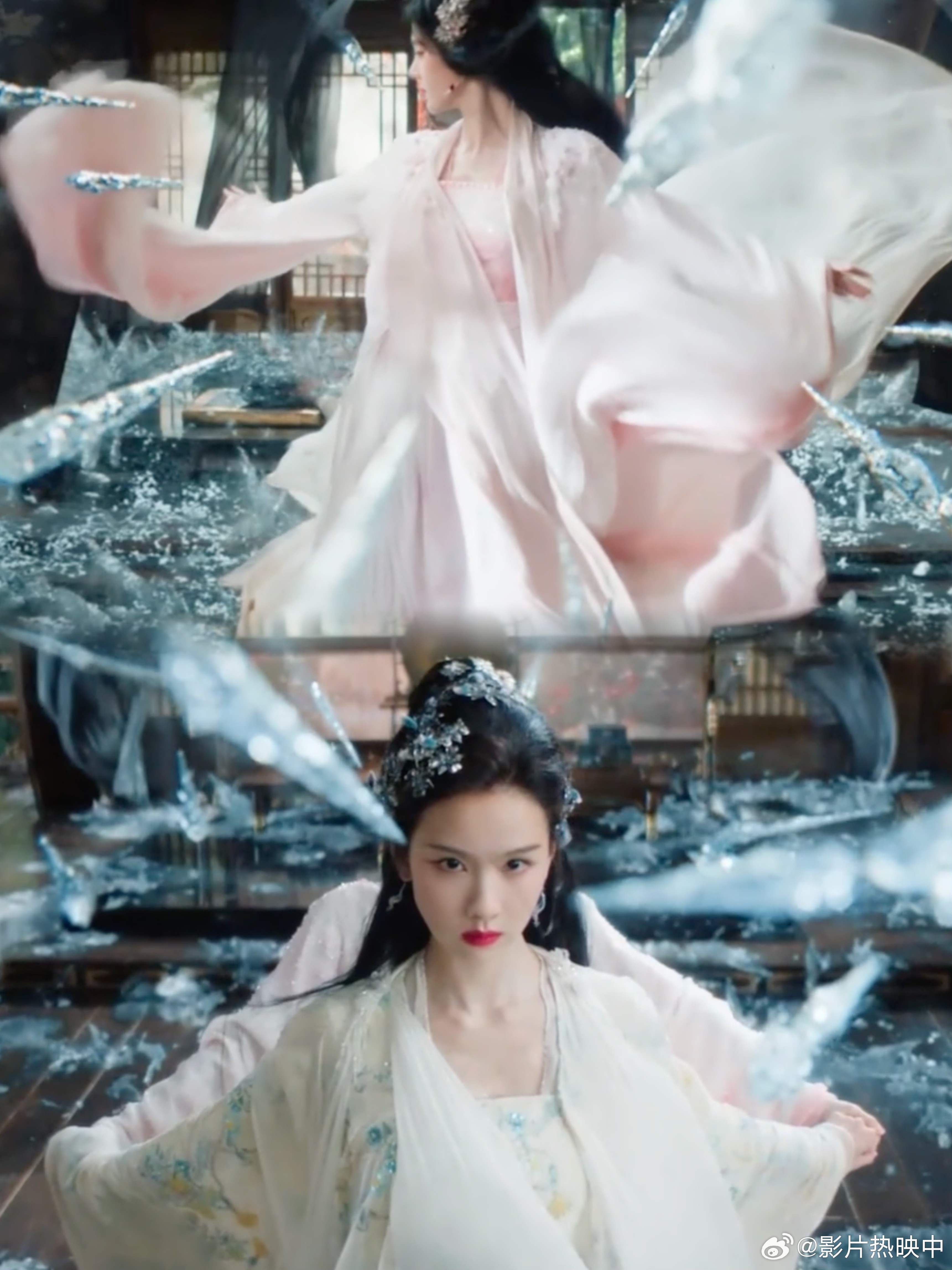 成功加入月鳞绮纪群像站位 鞠婧祎陈都灵同框氛围感直接封神🥳，颜值气质双在线，加