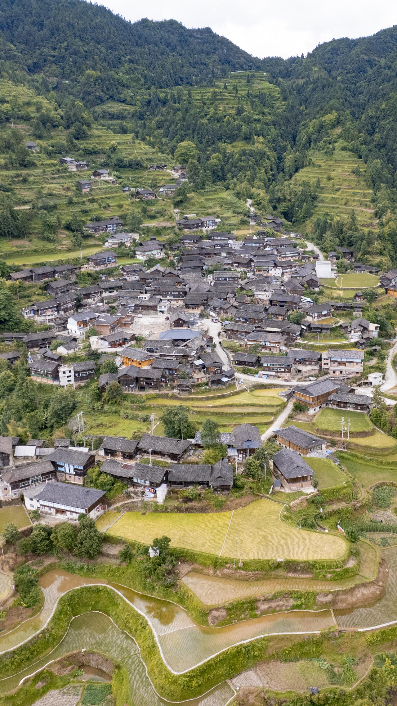 航拍乡村 贵州农村 100年后的农村