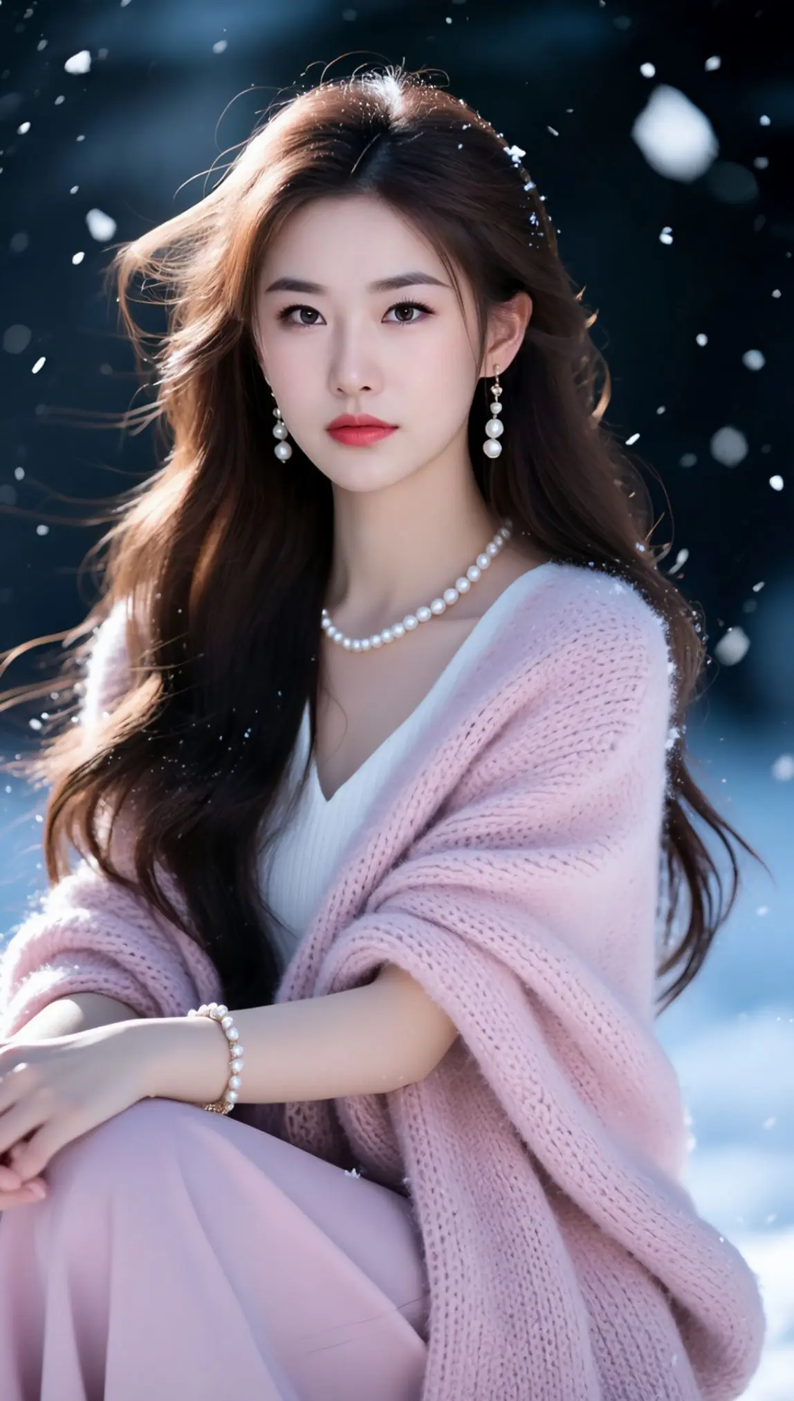 AI雪境温柔风写真 ai创作