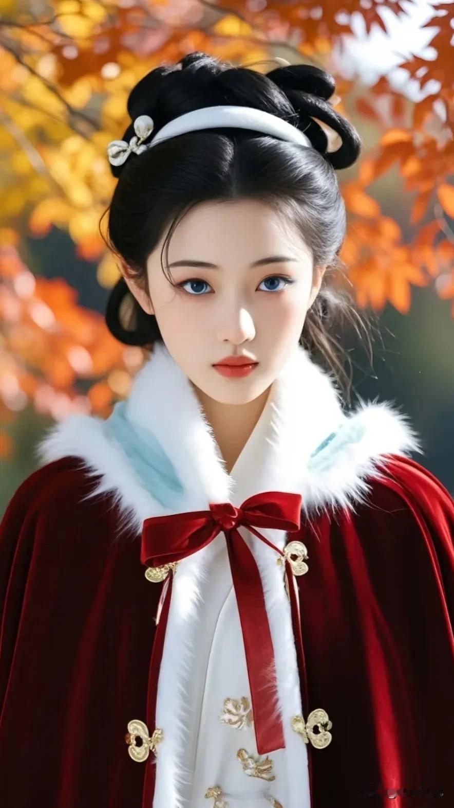秋日里，红衣总是能给人一种独特的美感。就像佟丽娅在《舞蹈生》开场的那身红衣造型，