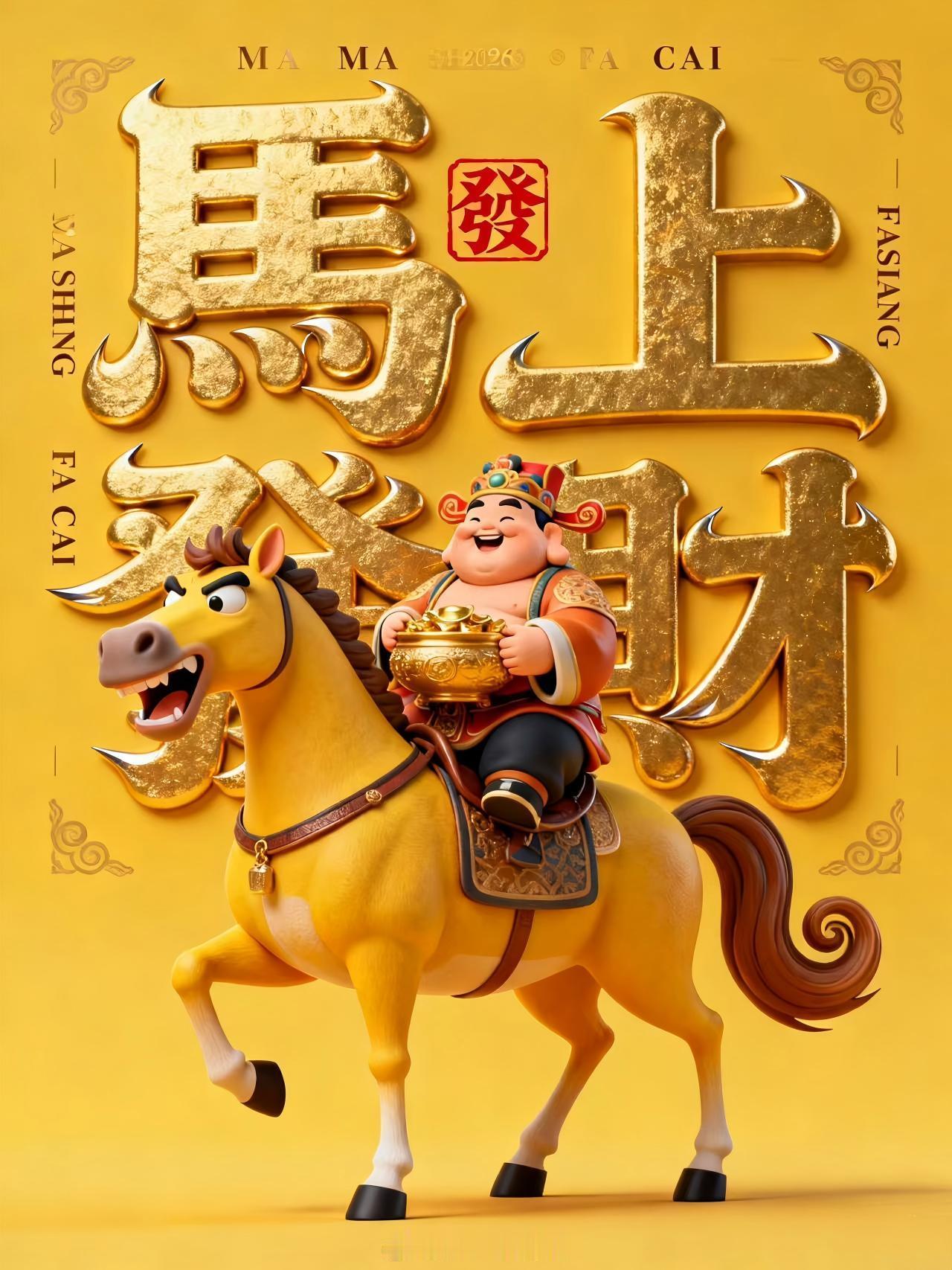 迎财神 初五迎财神，福气财气进家门第一电动祝大家𝟐𝟎𝟐𝟔 满载而归💰顺